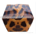 fashionable PET box with leopard graind